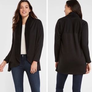 Anthropologie Drew Cardigan Women’s XS Fleece Open Front Morrison Black Soft